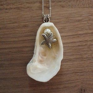 Handcrafted Oyster Shell Necklace Starfish